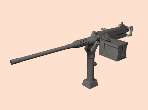 1/24 M2 Browning machinegun WW2 tank mount in Tan Fine Detail Plastic
