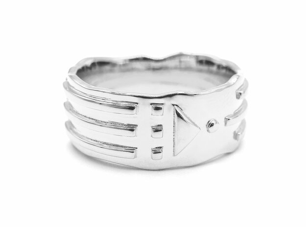 Atlantis Ring - Solid in Polished Silver: 7.75 / 55.875