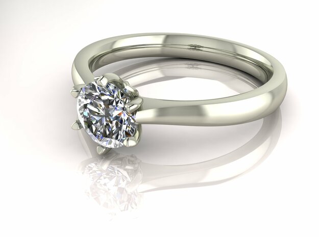 Classic tulip Solitaire 3 NO STONES SUPPLIED in Fine Detail Polished Silver