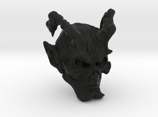 Horned Demon Head for Motu Origins in Black Natural Versatile Plastic