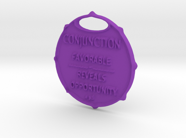 CONJUNCTION-a3dastrologycoin- in Purple Processed Versatile Plastic