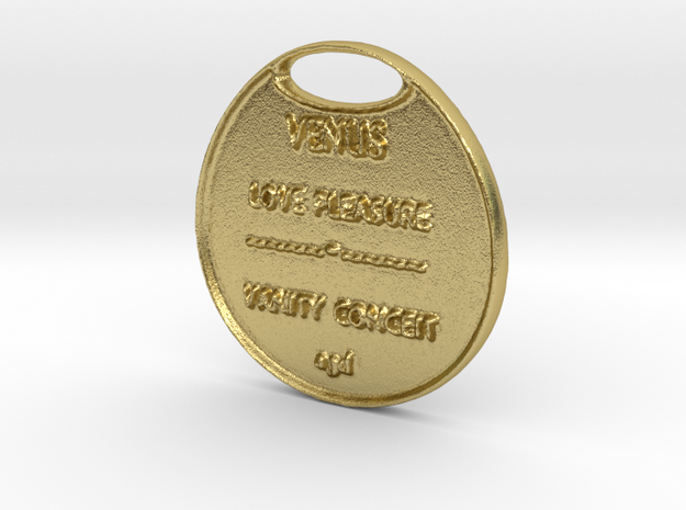 VENUS-a3dCOINastrology- in Natural Brass