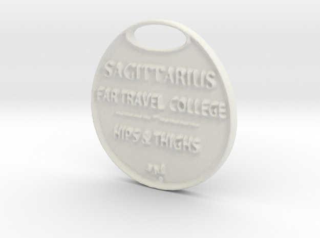 SAGITTARIUS-A3D-COINS- in White Natural Versatile Plastic