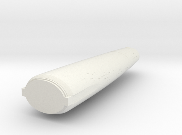 1000 Mars class secondary hull part in White Natural Versatile Plastic