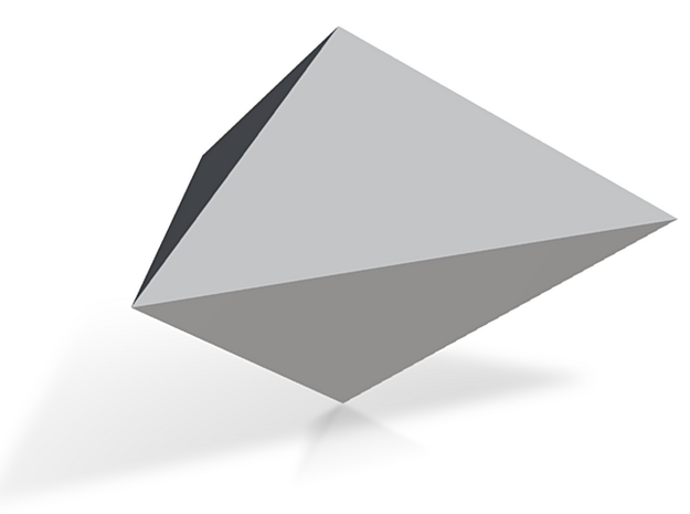 11. Triangular Dipyramid - 10 mm in Tan Fine Detail Plastic