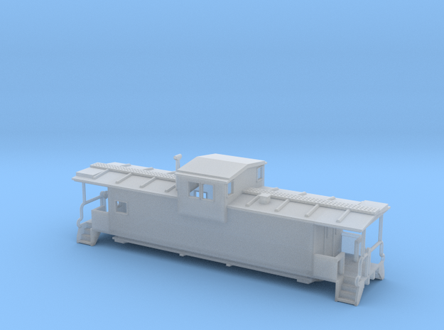 Illinois Central Gulf Caboose - Zscale in Smooth Fine Detail Plastic