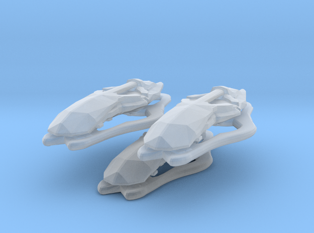 HALO Covenant corvettes (each 2cm,fleetscale), 3 x in Tan Fine Detail Plastic