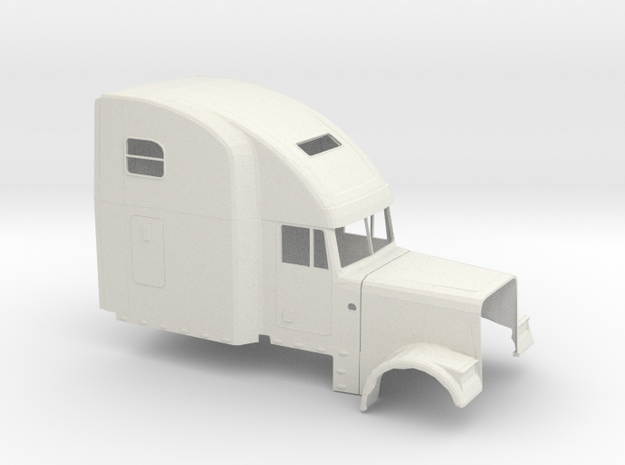 1/14 Freightliner-Classic XL Cab Custom Shell in White Natural Versatile Plastic