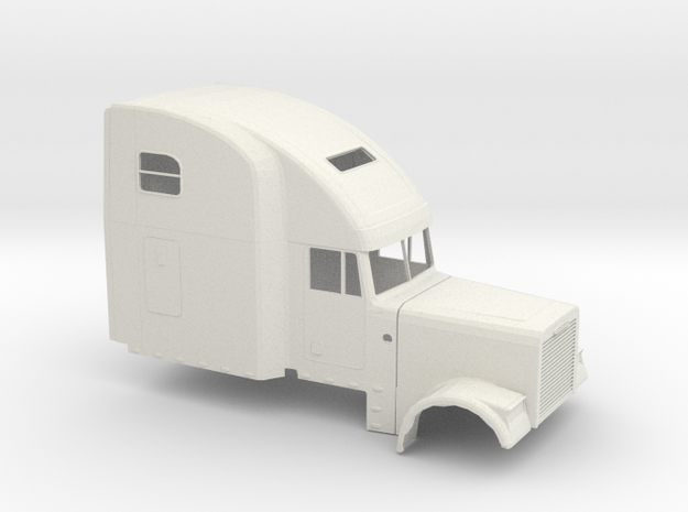1/14 Freightliner-Classic XL Cab Shell-B in White Natural Versatile Plastic