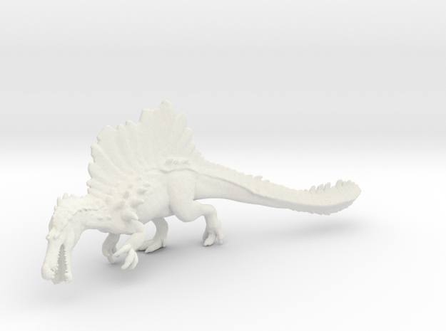 Hypo Spinosaurus 200mm miniature model fantasy rpg in White Natural Versatile Plastic
