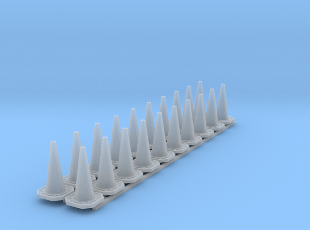 1/64 traffic cone 1 meter octagon x20 in Tan Fine Detail Plastic