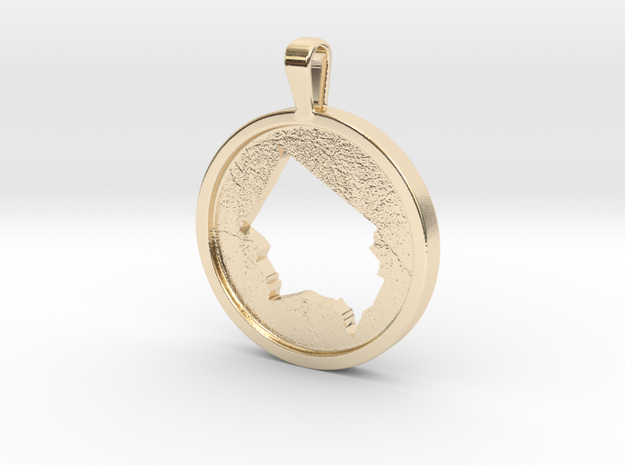 The Town of Billerica in 14k Gold Plated Brass