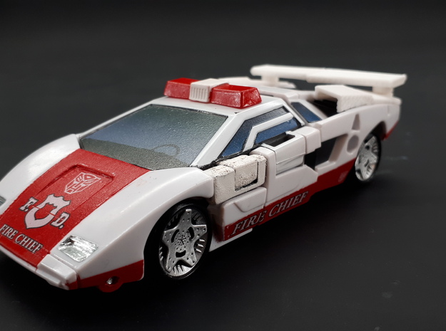 Spoiler and Scoops for Red Alert and Sideswipe in White Natural Versatile Plastic