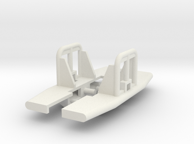 1/64th Oilfield Heavy bumper with skid plate 4 in White Natural Versatile Plastic