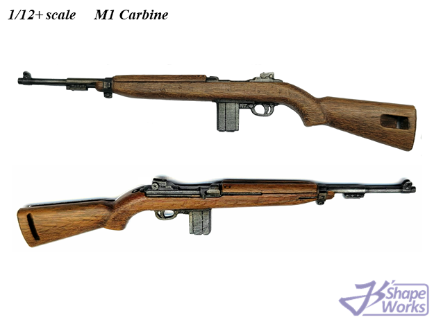 1/12+ M1 Carbine in Tan Fine Detail Plastic: 1:10