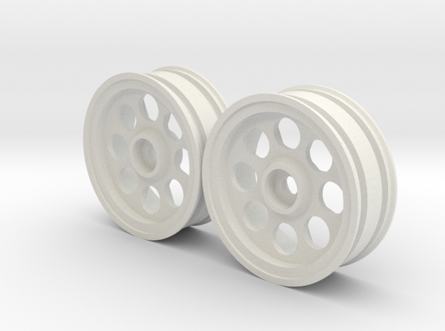 Tamiya Vintage Wheel for Grasshopper2 & others in White Natural Versatile Plastic