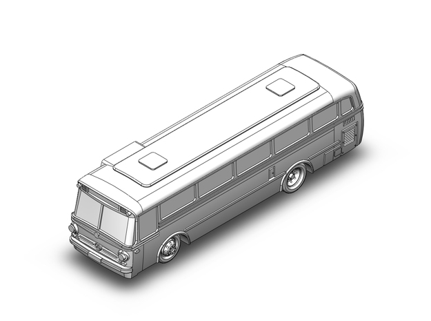 MB o322 bus in Tan Fine Detail Plastic: 1:400