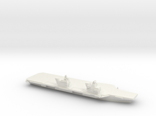 Queen Elizabeth-class CV, Angled Deck, 1/1250 in White Natural Versatile Plastic