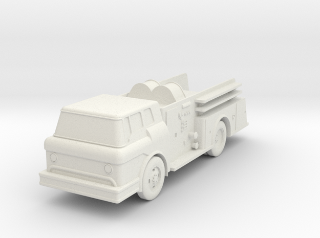 Fire Truck II - HOscale in White Natural Versatile Plastic