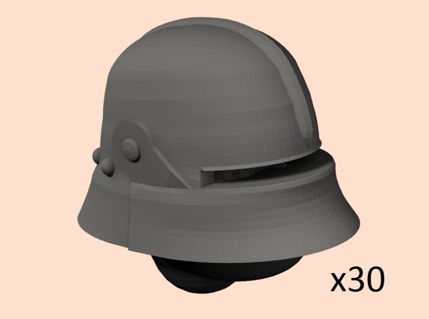 28mm Sallet head enclosed in Clear Ultra Fine Detail Plastic