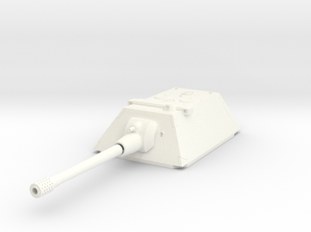 1/35 E-100 turret (15 cm gun) bottomless in White Processed Versatile Plastic