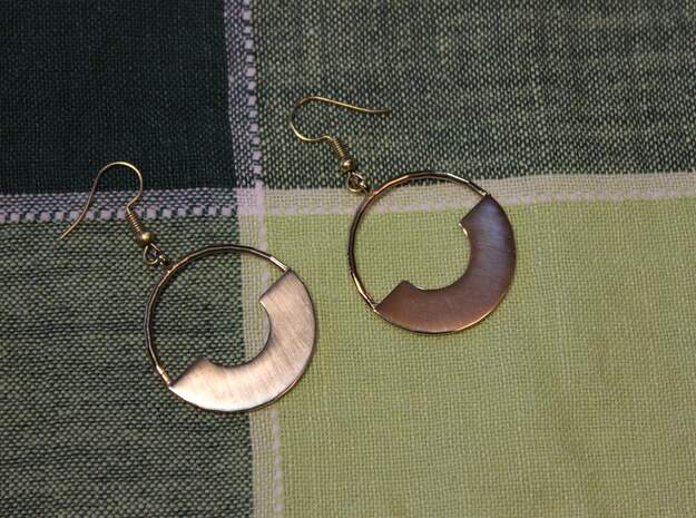 Petra Earrings in Polished Brass