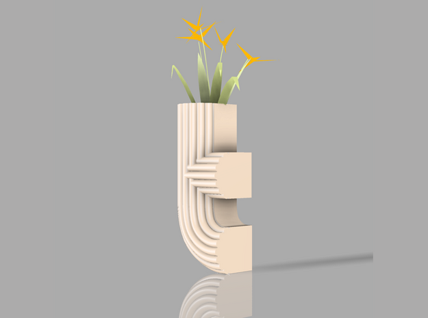 Letter planter "t"  in Glossy Full Color Sandstone