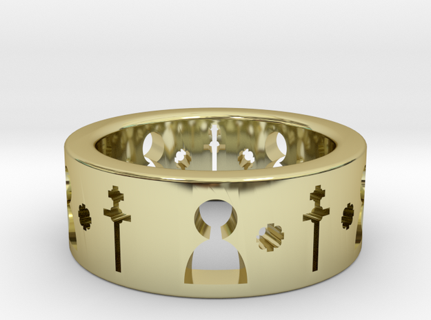 Golden Euphrosyne of Polotsk ring in 18k Gold Plated Brass: 6.5 / 52.75