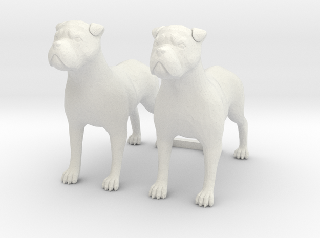 1:12 scale Watch dog in White Natural Versatile Plastic