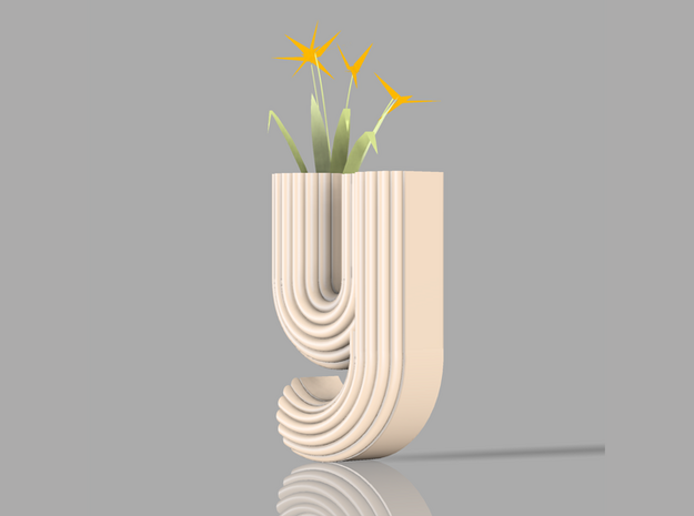 Letter planter "y"  in Glossy Full Color Sandstone