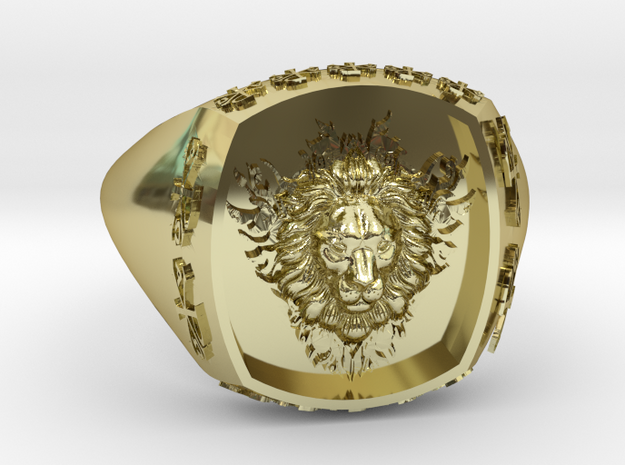 Bague Alpha in 18k Gold Plated Brass: 9 / 59