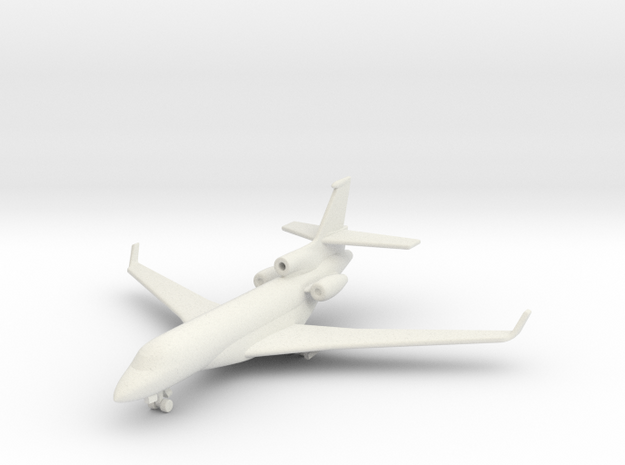 Dassault Falcon 7X 1:500 in White Natural Versatile Plastic: 1:500
