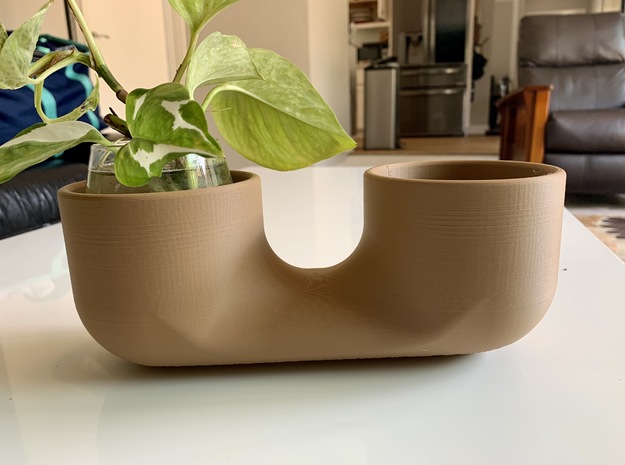 Connected planter in Glossy Full Color Sandstone