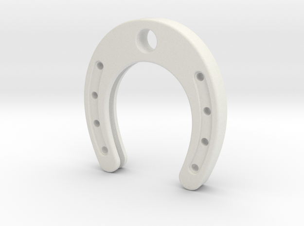 Coin Carry - Horseshoe in White Natural Versatile Plastic