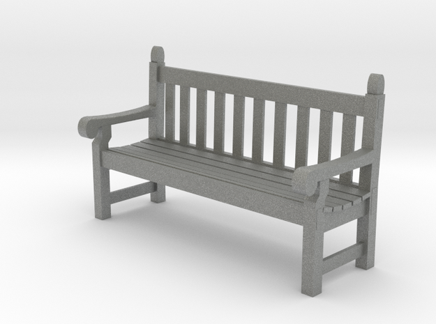 SE scale Hyde Park Bench in Gray PA12