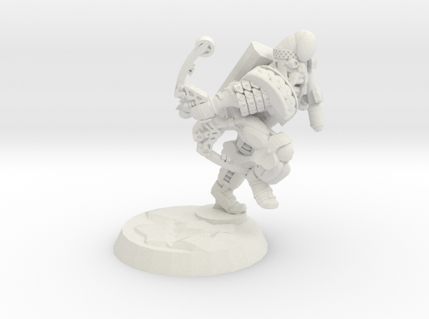 Space Persian Running Archer in White Natural Versatile Plastic