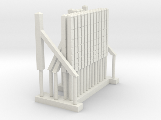 Southern Region Lineside Concrete Fencing x1 in White Natural Versatile Plastic