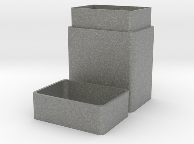 Large dice box with lid in Gray PA12
