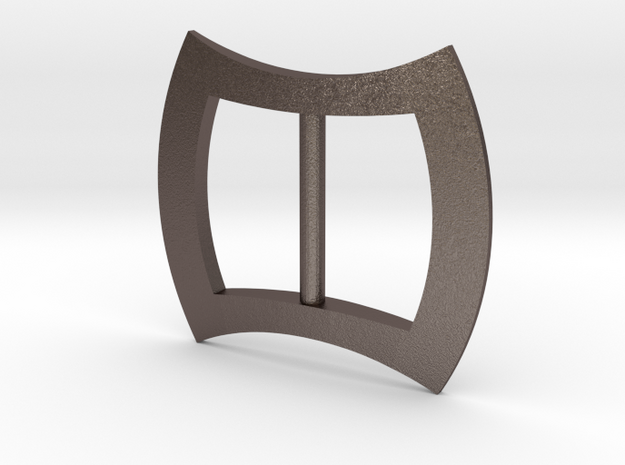 bracer buckle scaled in Polished Bronzed-Silver Steel