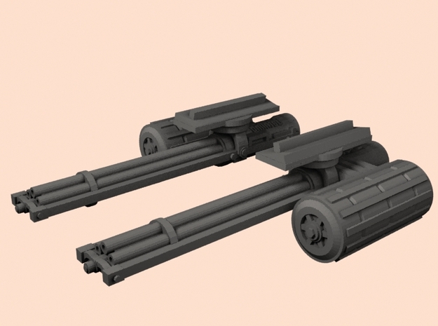 28mm Flyer Gathling guns kit in Smoothest Fine Detail Plastic