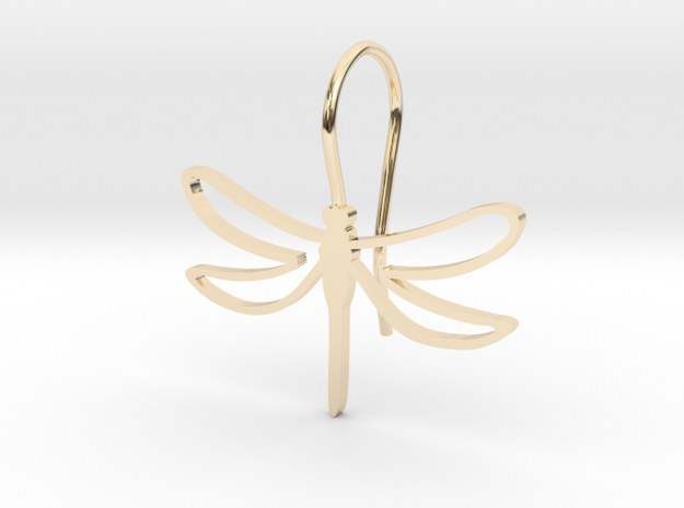Dragonfly Earring  in 14K Yellow Gold