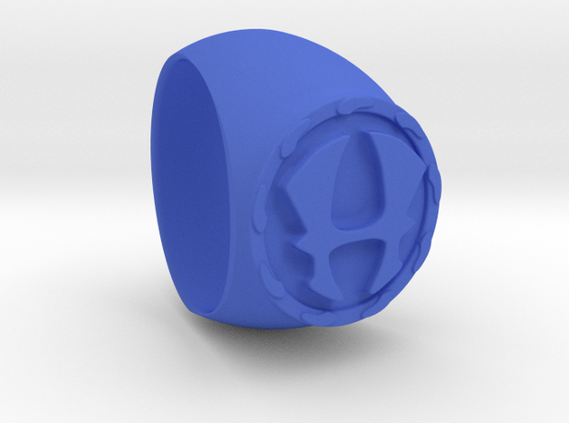 Hercules Ring Size 7 in Blue Processed Versatile Plastic