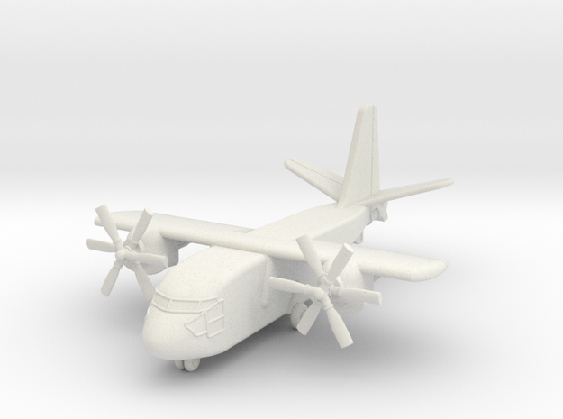 1/285 (6mm) Hiller X-18 (flight mode) in White Natural Versatile Plastic