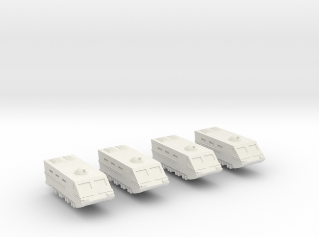 285 Scale Federation M3 Ground Combat Vehicles MGL in White Natural Versatile Plastic