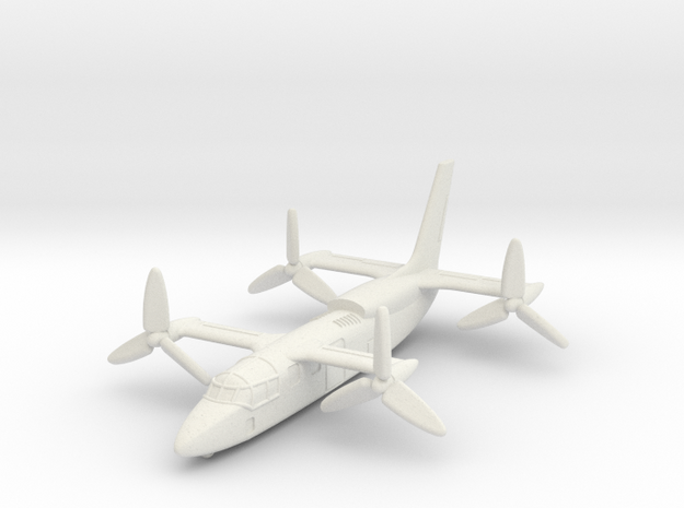 1/285 (6 mm) Curtiss-Wright X-19 (flight mode) in White Natural Versatile Plastic