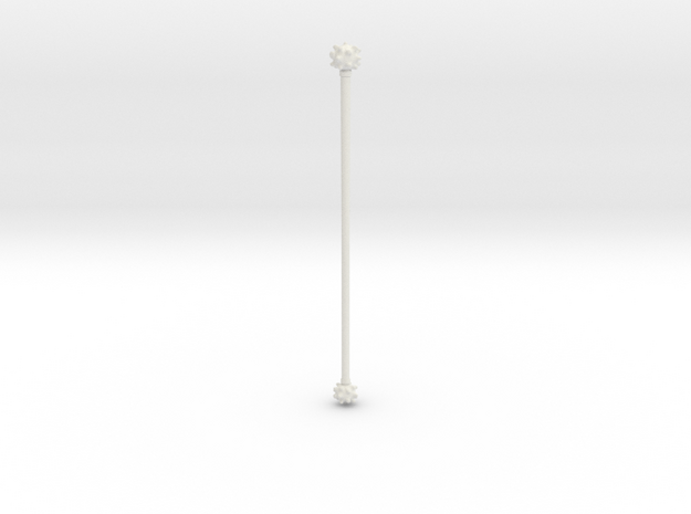 Double Ended Mace  in White Natural Versatile Plastic