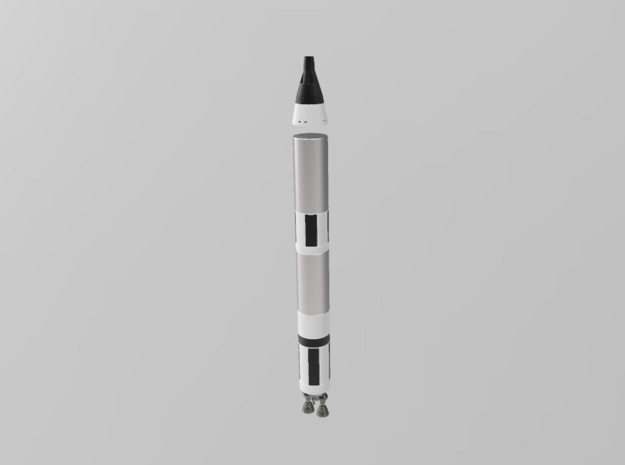 Gemini Titan II in White Natural Versatile Plastic: 6mm