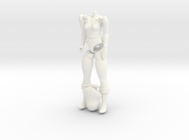 Adora Full Figure with Gun VINTAGE in White Processed Versatile Plastic