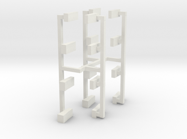 HO/OO Gordon's Express Ladders replacement SET  in White Natural Versatile Plastic