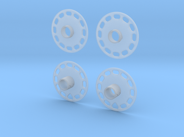 1/20 Penske wheel covers in Tan Fine Detail Plastic